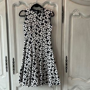 Carolina Herrera dress. Floral fit and flare dress with back zipper